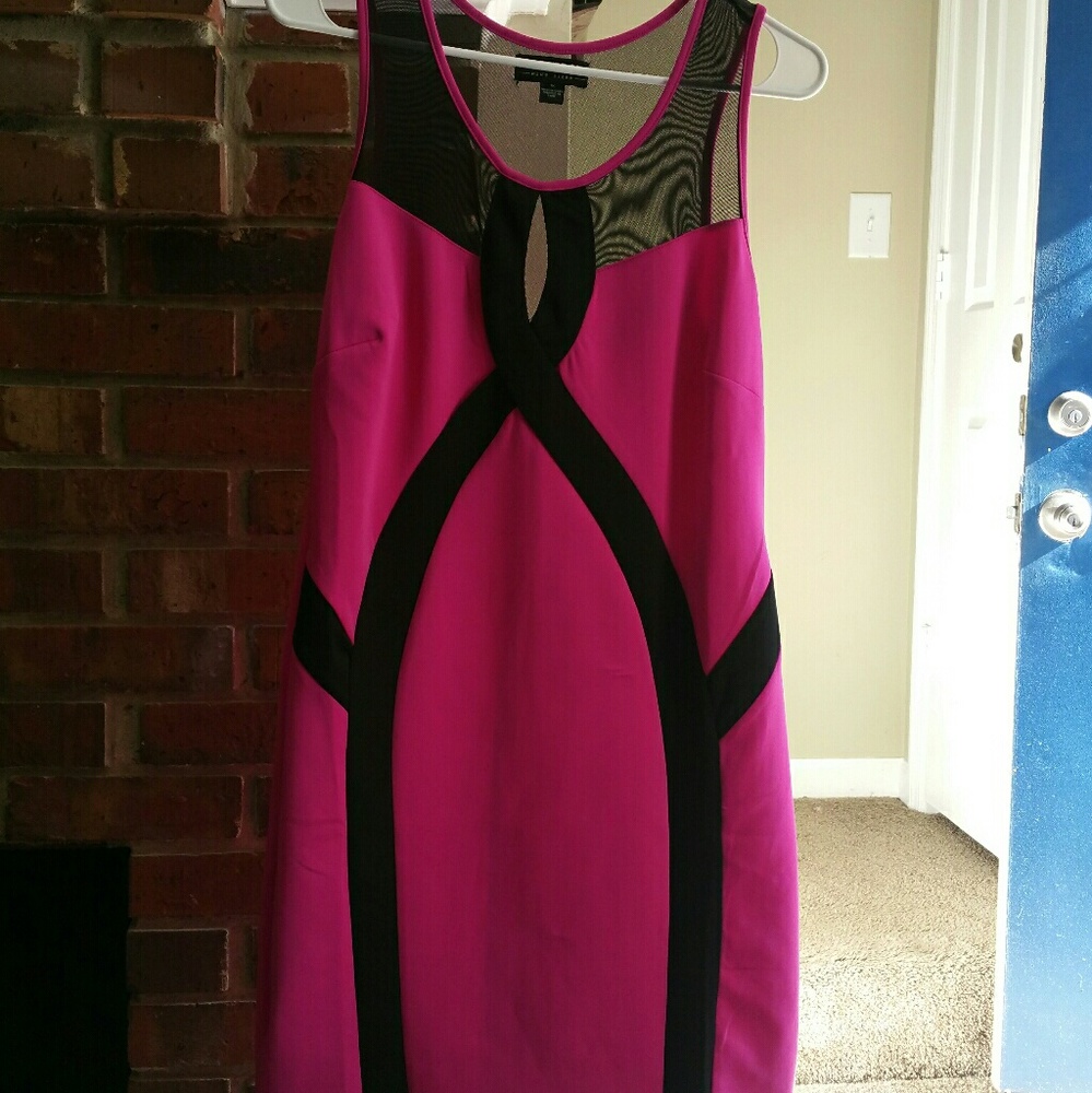 Hot pink bodycon dress